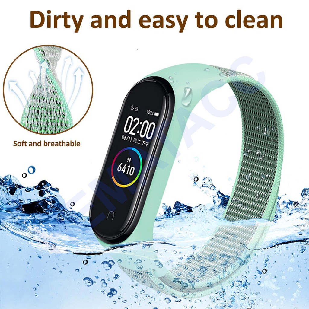 Strap Mi Band 7 6 5 4 3 Nylon Lembut Tali Xiaomi MiBand Nilon Hematacc