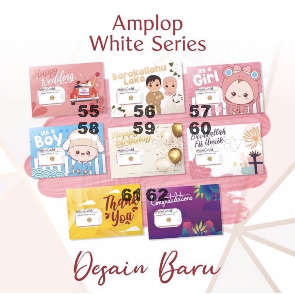 (FREE AMPLOP GIFT SERIES) Logam Mulia Minigold emas 24 karat 0.25 0.5 1 1.5 gram-8