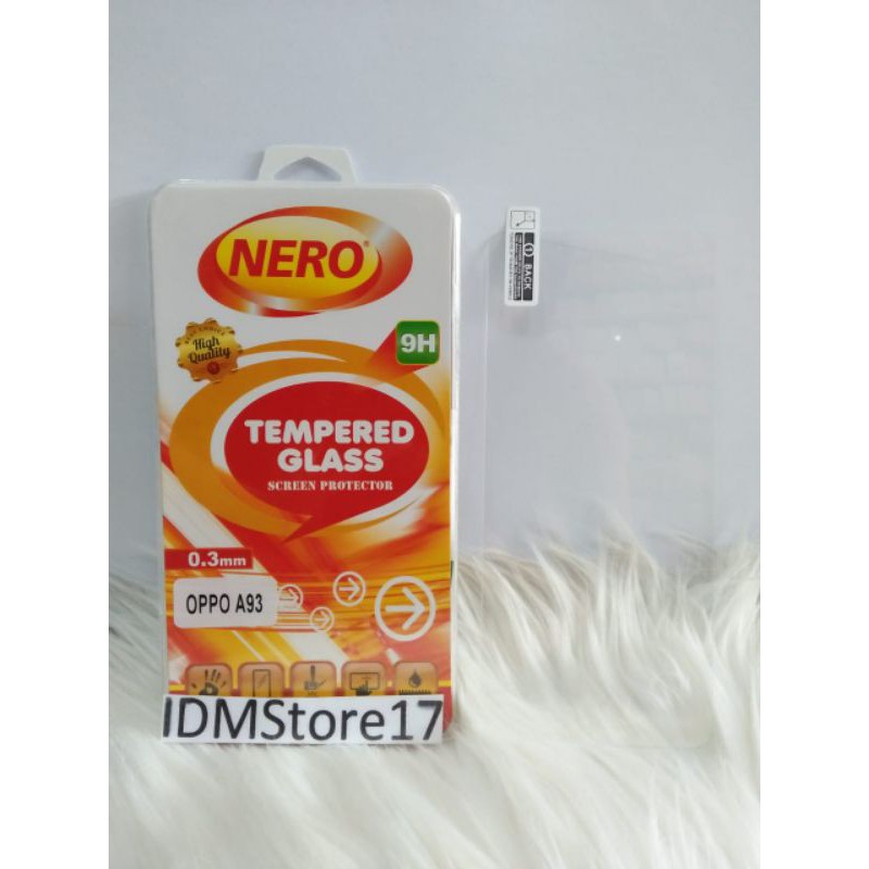 Tempered Glass Anti Gores Kaca Oppo A93 / Oppo A74 Screen Guard Nero