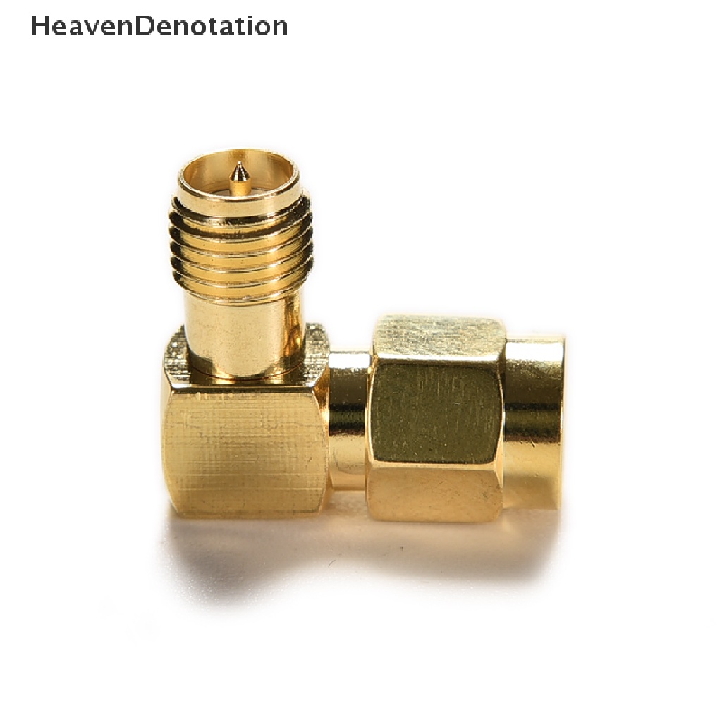 [HeavenDenotation] 1x Adapter 90° RP.SMA male jack to RP.SMA female plug connector right angle