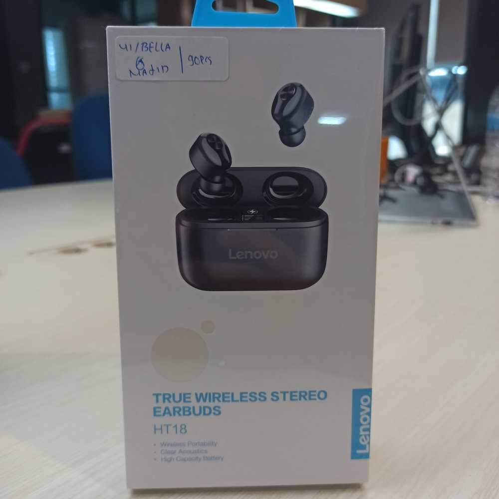 Lenovo TWS Earphone True Wireless Bluetooth 5.0 Charging Dock - HT18