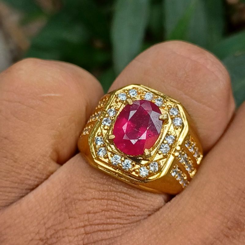CINCIN BATU PERMATA RUBY AFRIKA MEWAH&ELEGAN