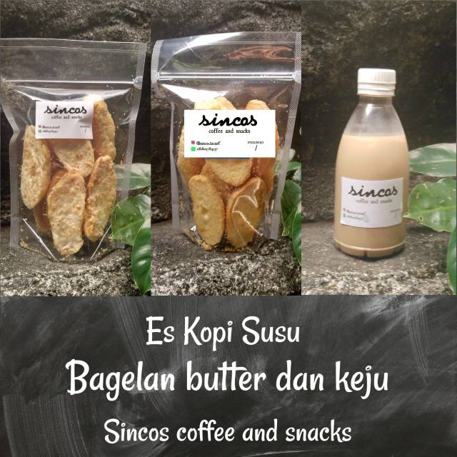 

BAGELAN BUTTER DAN KEJU PLUS KOPI SUSU