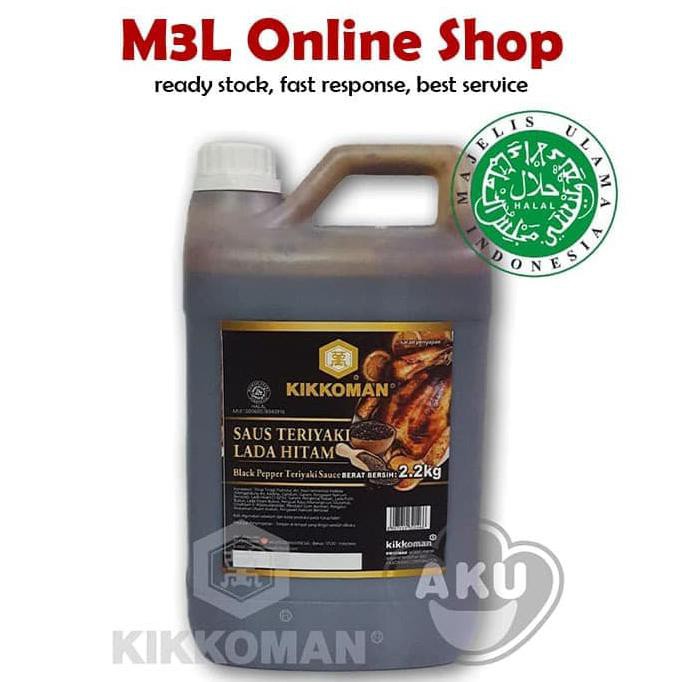 

Sale Kikkoman Teriyaki Lada Hitam Halal 2L - Saus Teriyaki Blackpepper