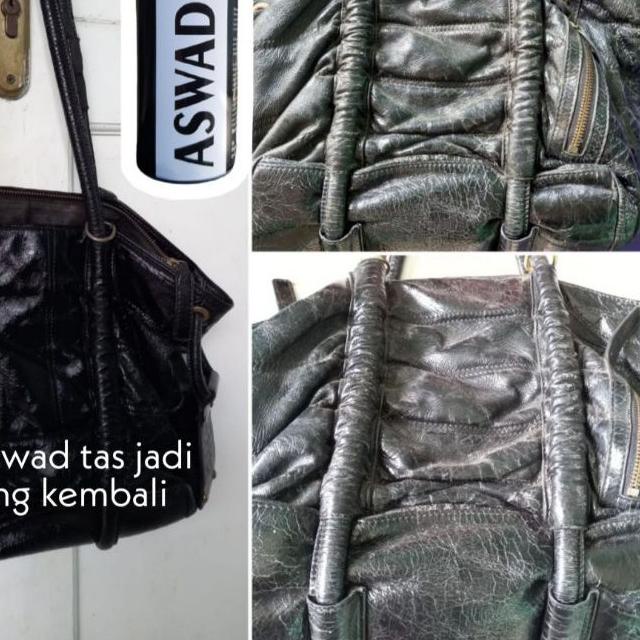 ♞ Aswad Semir Hitam Serbaguna |Ban Body Motor,Mobil | Sepatu Tas| Jaket Kulit| Dompet Kulit ❊