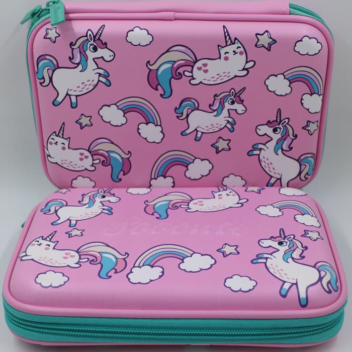 

SMIGGLE LOOK ALIKE KOTAK PENSIL 3D CAT UNICORN + PACKING MIKA TEBAL