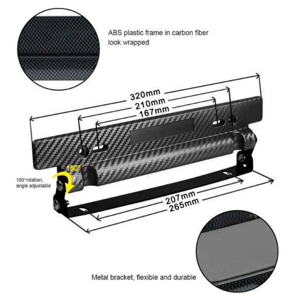 Dudukan Plat Nomor JDM Carbon 3D