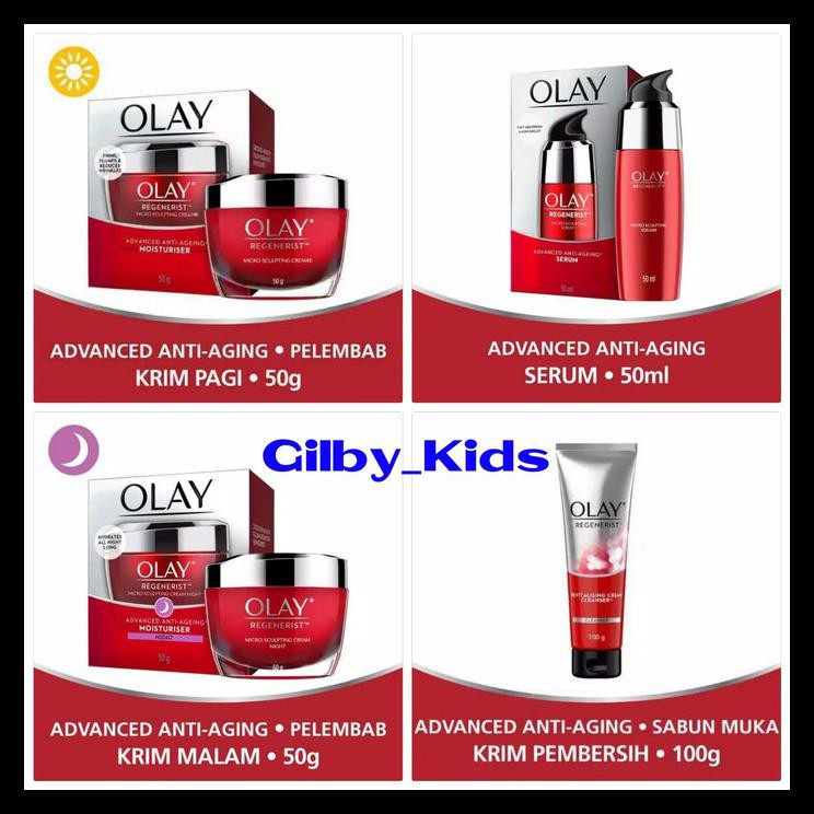 SPECIAL OLAY Regenerist Day / Night Cream 50g / Cleanser 100g / Serum 50ml - Krim Pagi50g