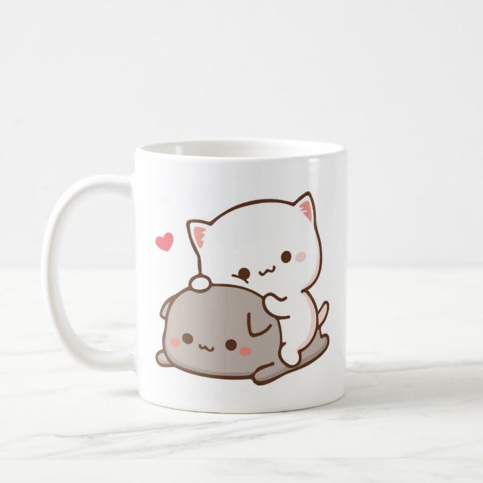 Mug Cute Peach sitting on Goma