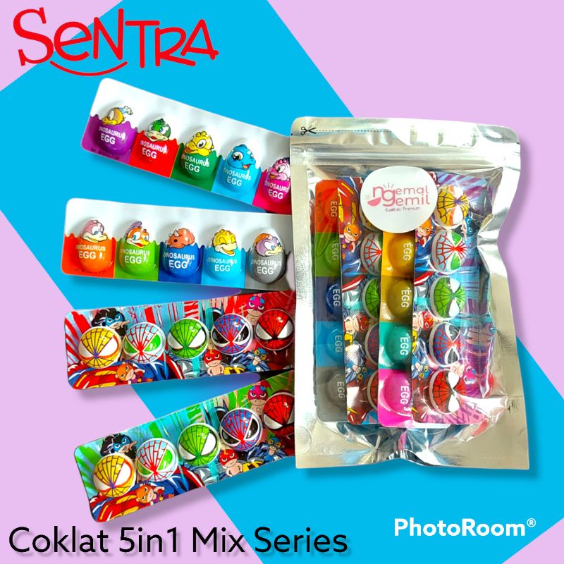 

Coklat 5in1 mix series | coklat spiderman dan telur dino 5in1 Mix