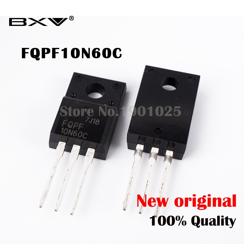 10pcs IC FQPF10N60C TO-220 10N60 TO220 10N60C 10A 600V MOSFET N-channel