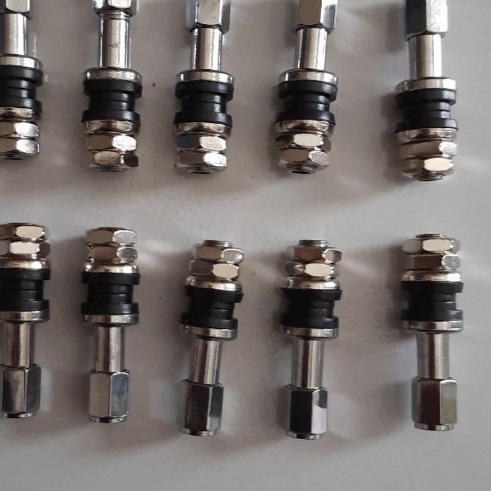 ♛ Dop tubles - Pentil tubeless - tubles besi chroom panjang 4.5cm motor - mobil 10biji ✭