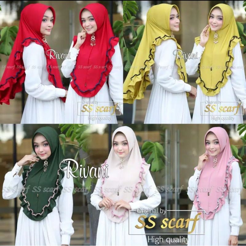 JILBAB HIJAB INSTAN JERSEY RIVANI