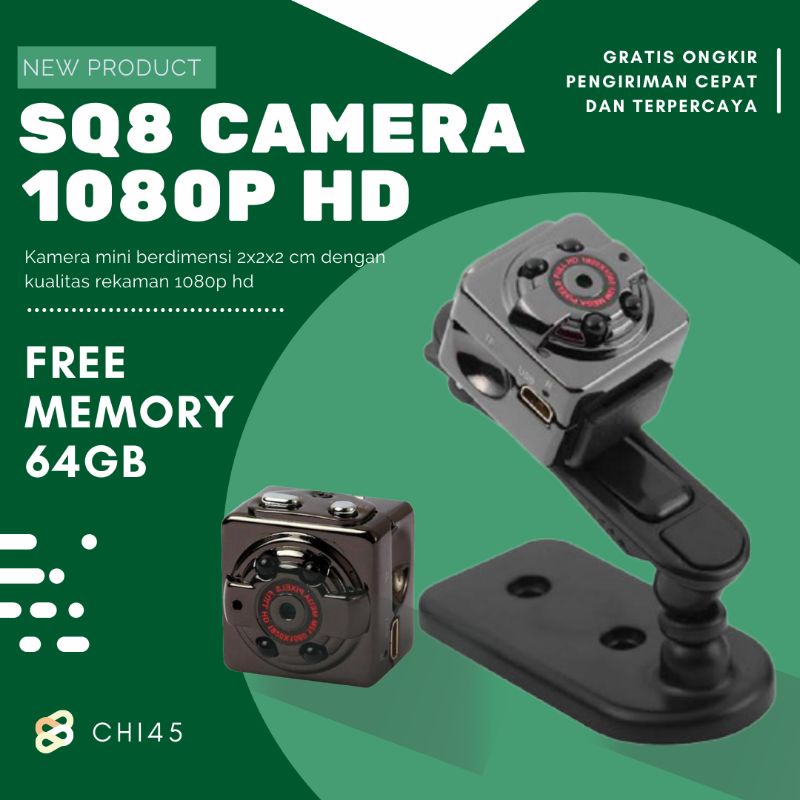 Kamera Mini SQ8 Kamera Pengintai 1080P HD CCTV MINI Super Jernih