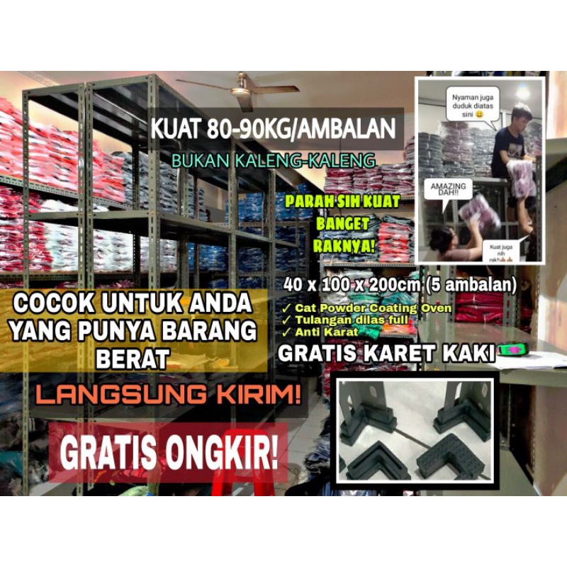 Rak Besi Siku | Rak Gudang | Rak Serbaguna | Rak Besi | Rak Susun | Rak Buku