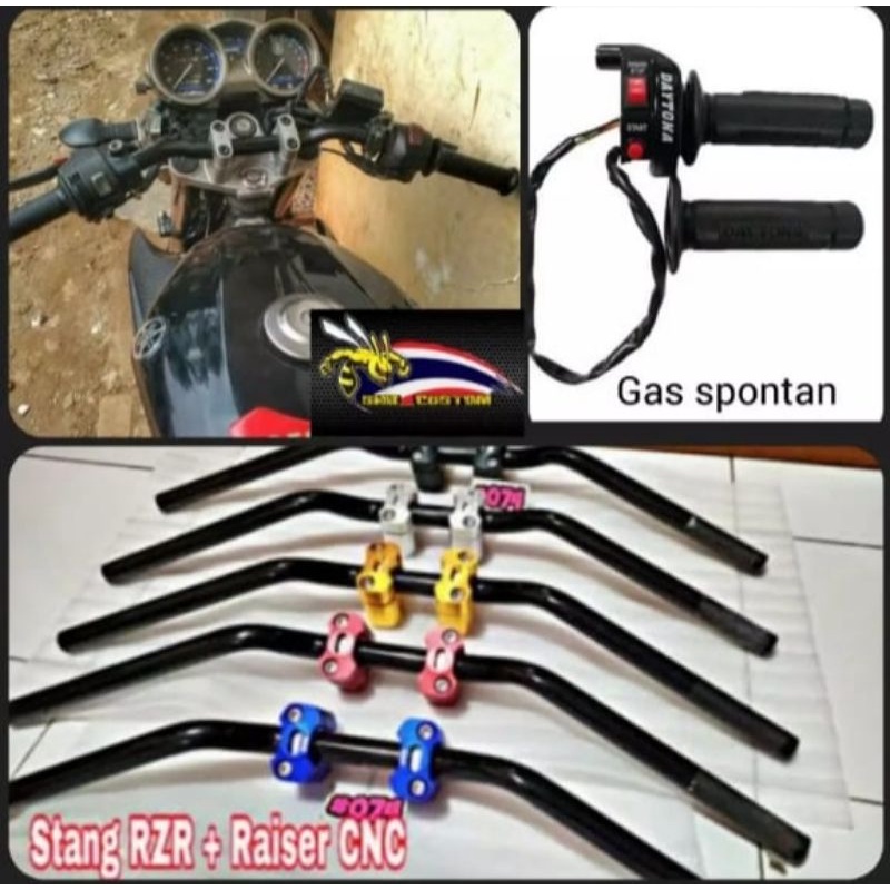 Paket Murah Stang Rzr Plus Resert Dan Gas Spontan Dytona Dua Tombol Vixion Old