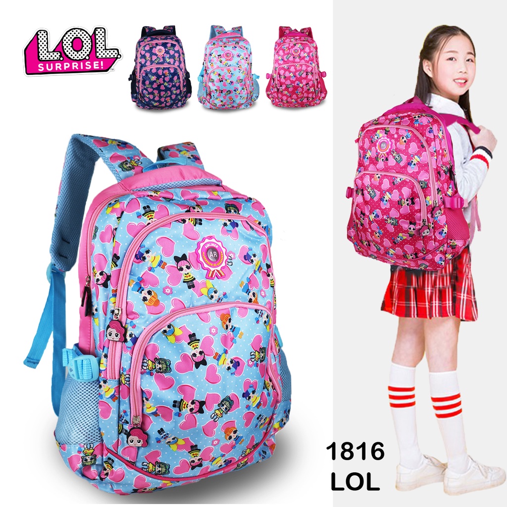 LOL Tas ABG Ransel Casual Unisex - Backpack Casual Karakter LOL - Tas Ransel Sekolah SD-SMP