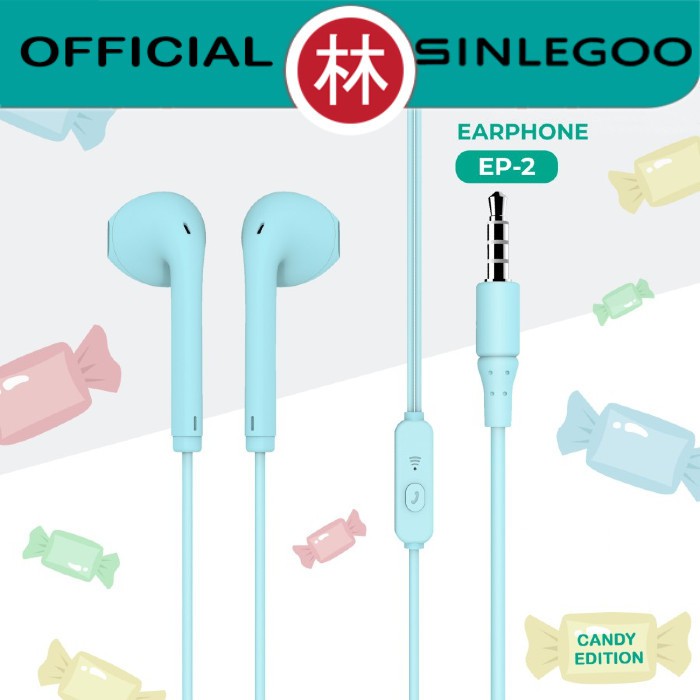 Sinlegoo EP-2 Wired Earphone Candy Edition Mega Bass With Mic