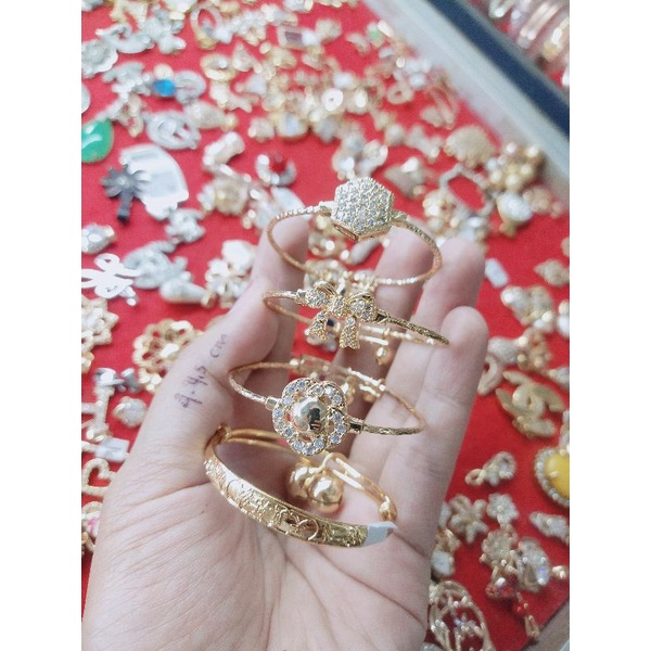 Gelang Anak SD-Remaja 4cm-4,5cm Osrot Lapis Emas 18karat SEPUH KUAT