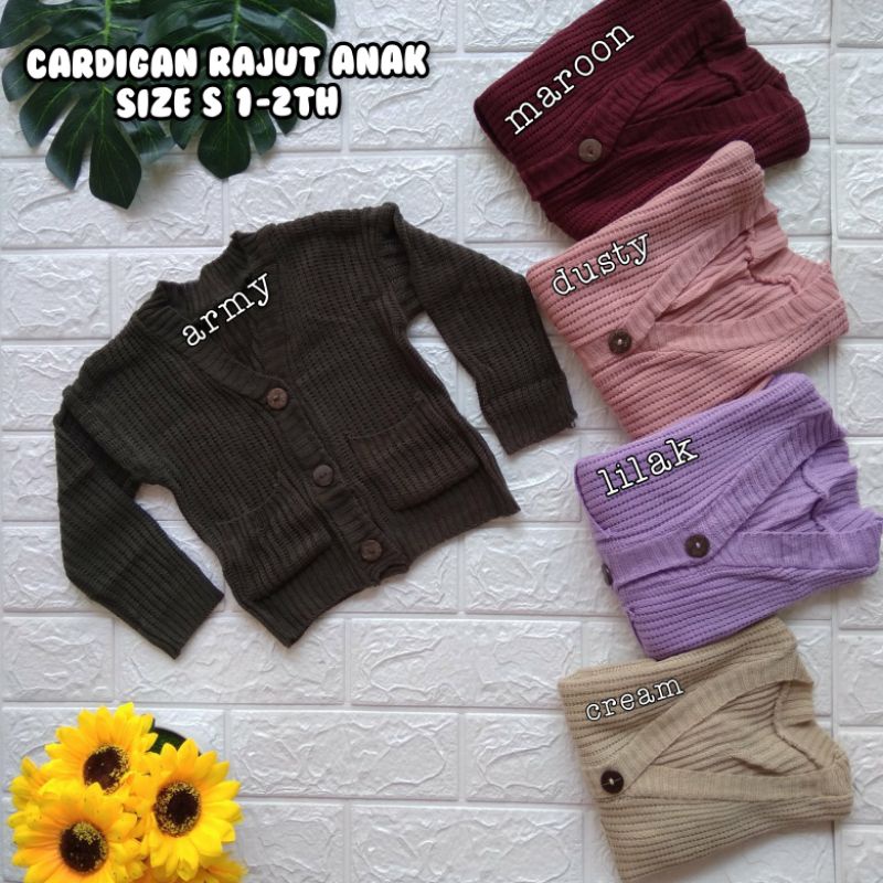 sweater anak rajut cardigan anak rajut baju anak perempuan