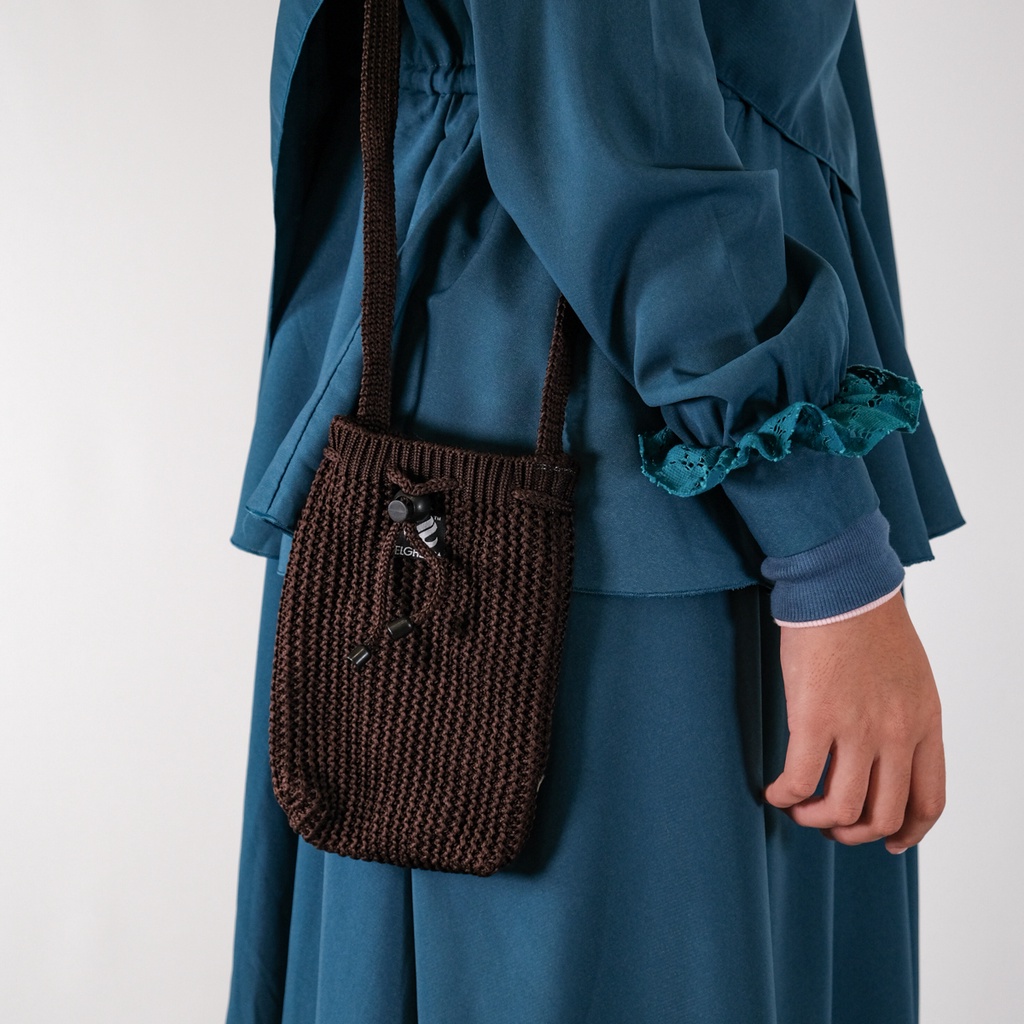 (COD) TERMURAH Tas Rajut Serut Mini / Tas Rajut HP Serut