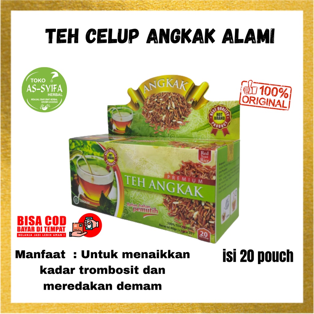 

Teh Angkak Beras Merah / Teh Angkak Original / Teh Celup Angkak Darusyifa / Teh Angkak Alami