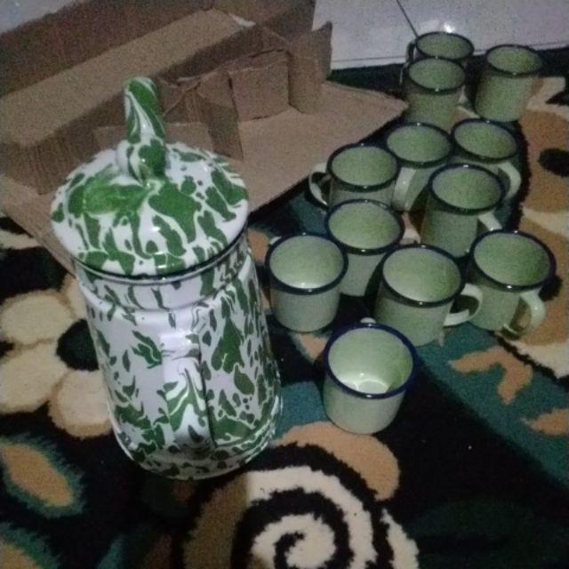 Dadalala Teko Blirik Bahan Enamel Model Loreng Ukuran Besar