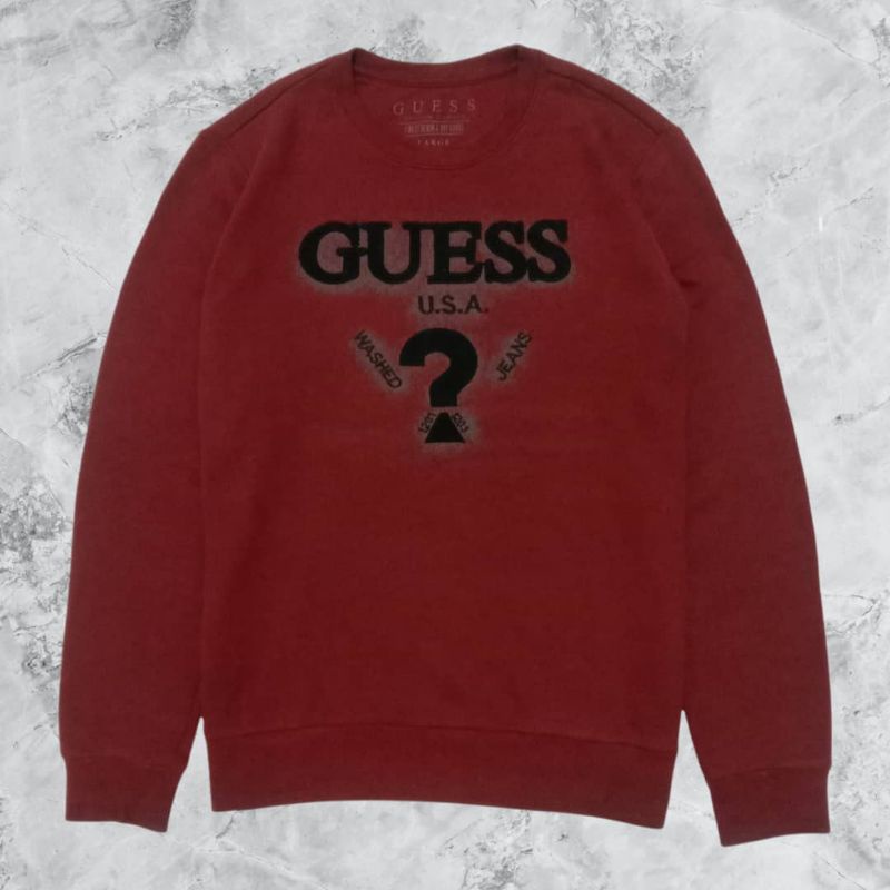 CREWNECK GUESS USA MAROON