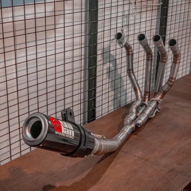 ( ORIGINAL ) KNALPOT VILLAN Z2 CARBON FULL SYSTEM ZX25r