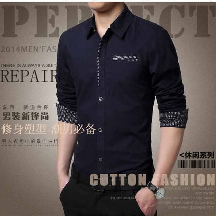 Kemeja Cowok Murah Keren Abg Pria Model Terbaru Baju Kemeja Pria  [Hem Dave Dongker Ot] Pakaian