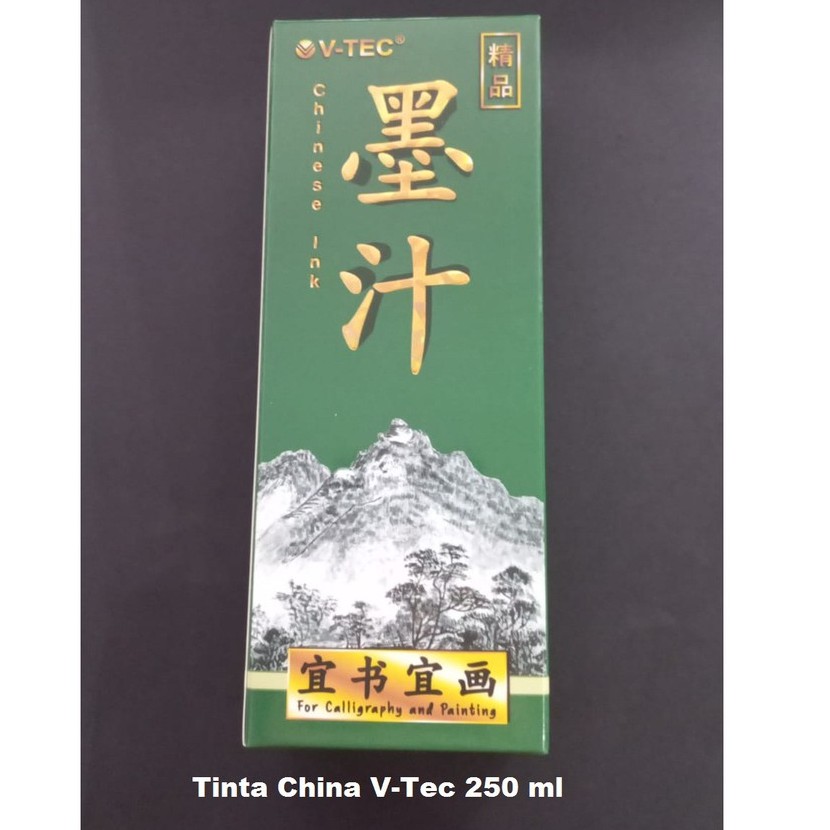 Tinta Cina Warna Hitam 250  ml V-Tec / Tinta Calligraphy Hitam / Tinta Cina 250 ml V-tec