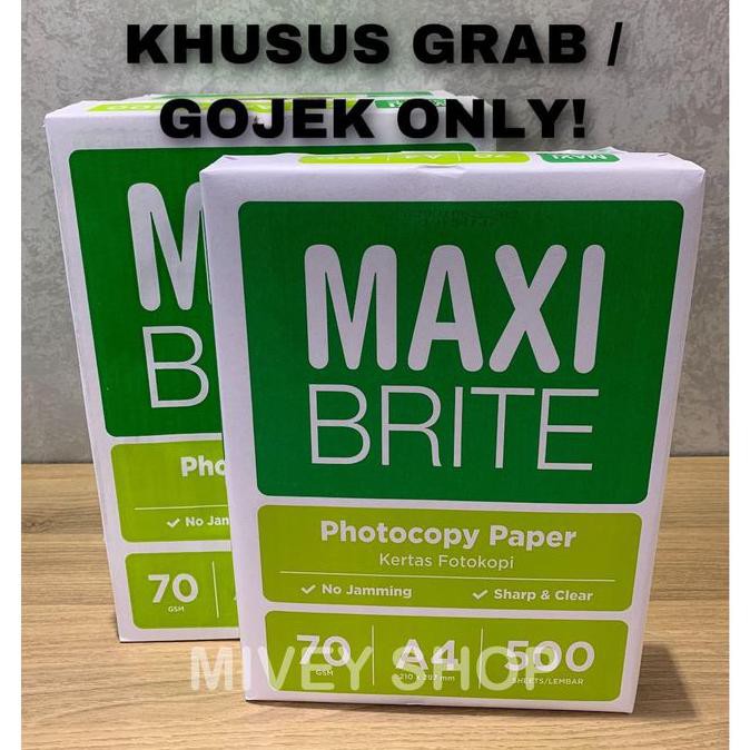 

Kertas HVS Maxi Brite A4 70gr (KHUSUS GOJEK ATAU GRAB)