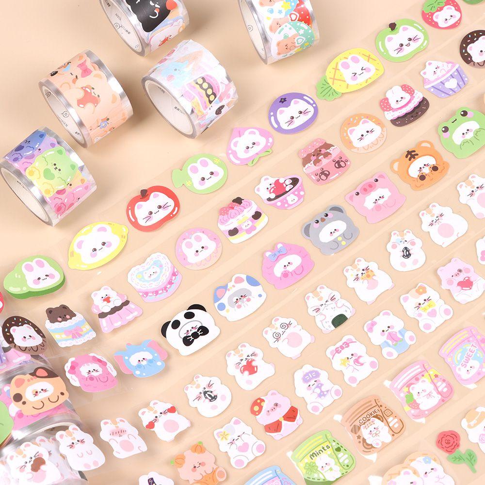 Preva Animal Tape Tearable DIY Kawaii Stiker Scrapbooking Dekoratif