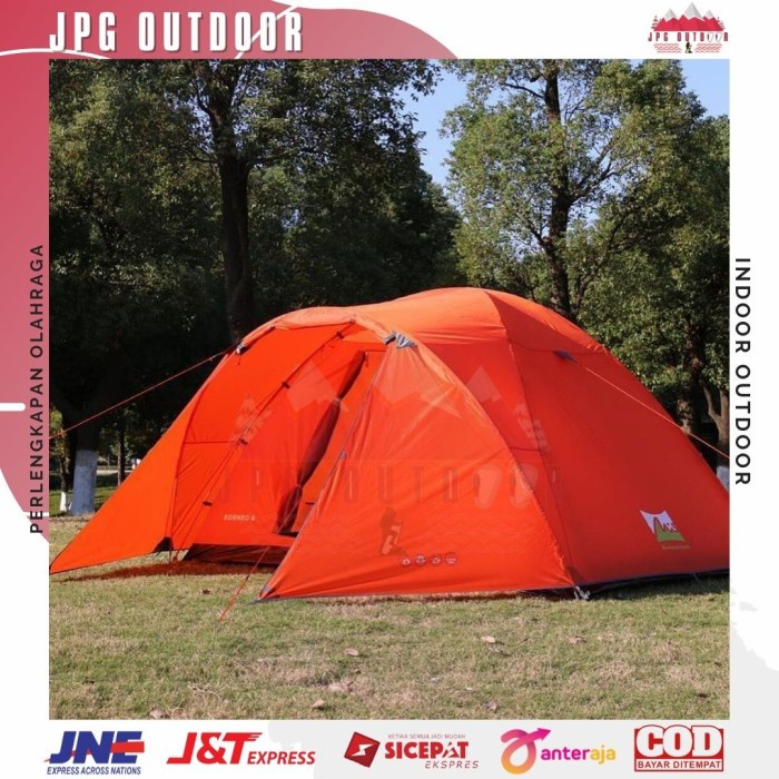 Tenda Dome MIS Mountain Inn Sports Borneo Kap 6 8 Orang Double Layer