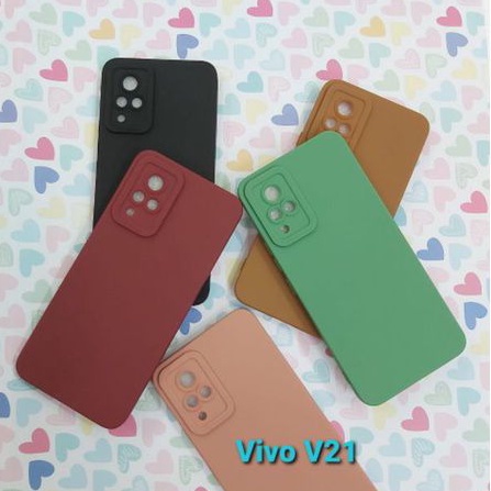 Case Pro Camera Soft Matte With Camera Protector 9D Vivo V5 V21 V23E