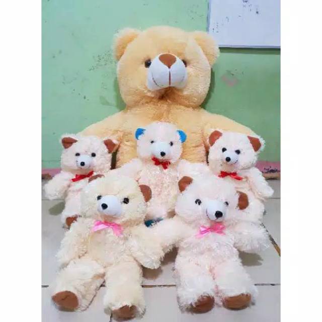 Boneka teddy bear XL beranak 5.