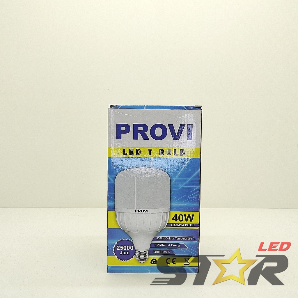 PROVI LED Bulb T 30W, 40W Lampu Bohlam Tabung Murah Hemat Energi Irit Listrik 30 40 WATT Star