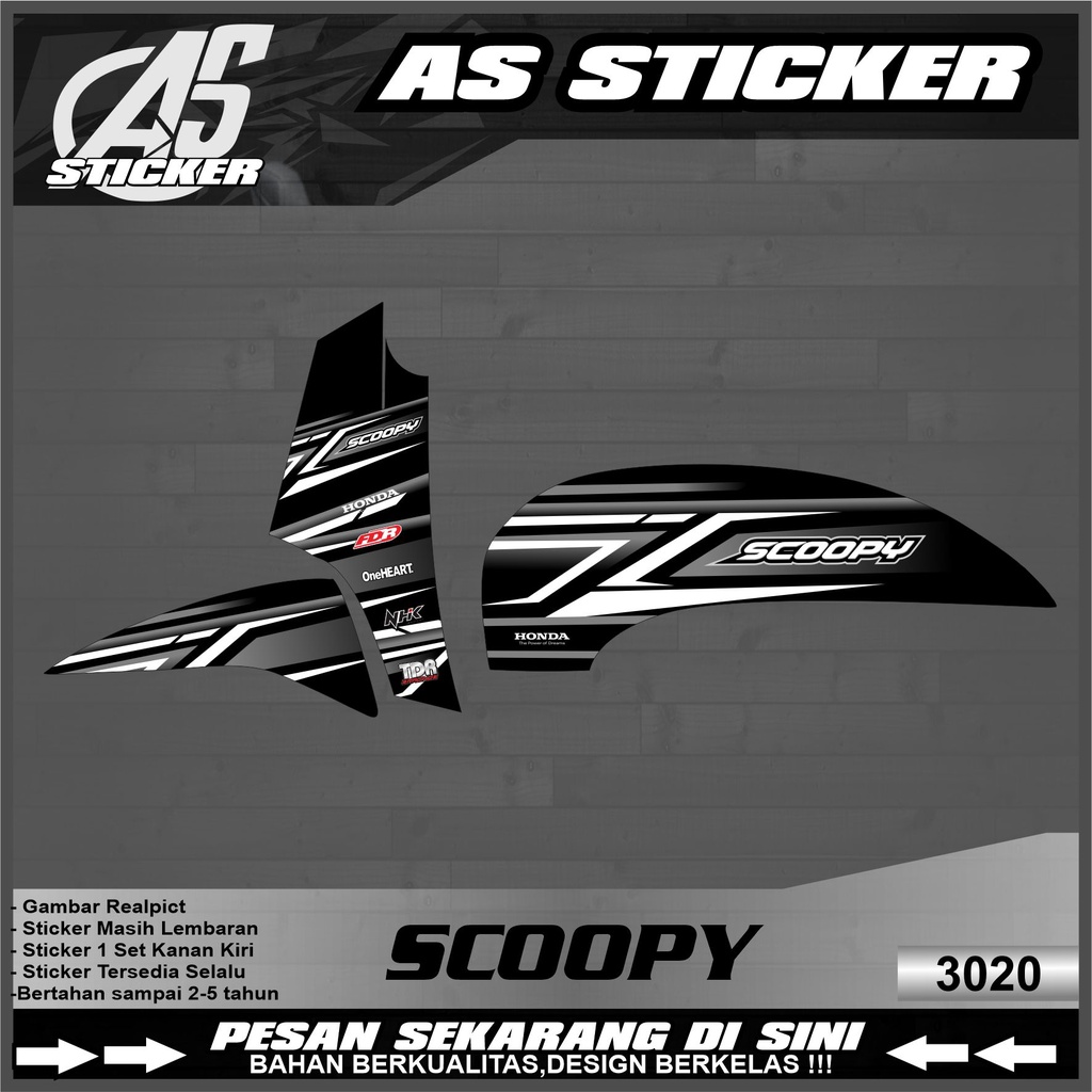 Striping Scoopy 2014/ 2016 / Sticker Striping Variasi List Semi Full Scoopy 2016 Desain Racing