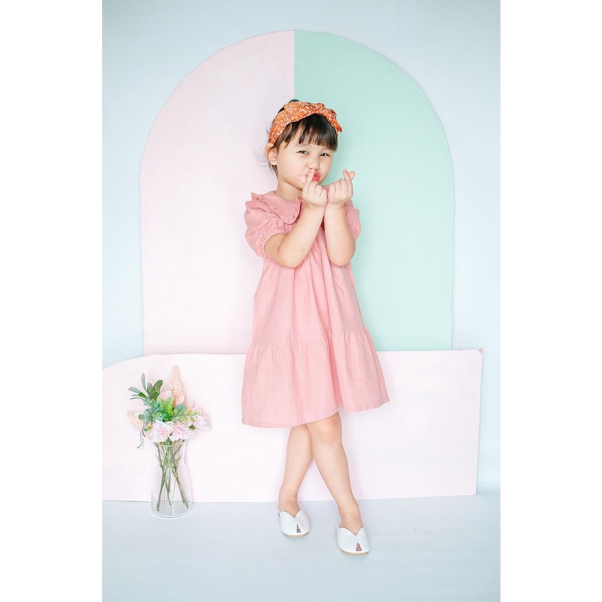 PROMO 7.7 Dress Anak SMILEE Linen Salsabila Size 1-5Thn / Dress anak perempuan Lucu