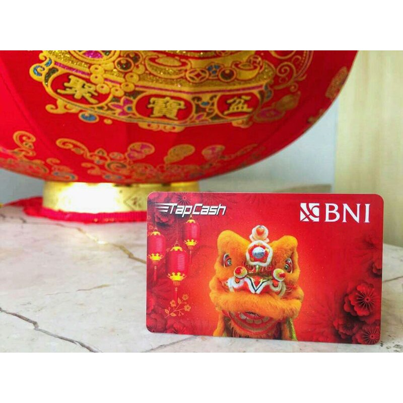 Tapcash BNI edisi Chinese New Year (Barongsai) /Like eMONEY eTOLL Flazz or Brizzi