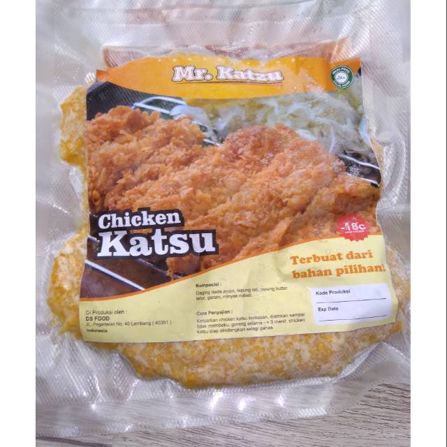 

Chicken Katsu Frozen Mr.katzu 350 gram ( Enak , Sehat ,Ngagenin )