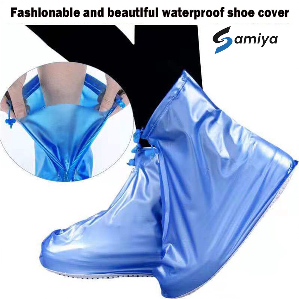 cover sepatu boot hujan waterproof / pelindung sepatu hujan anti air non-Slip