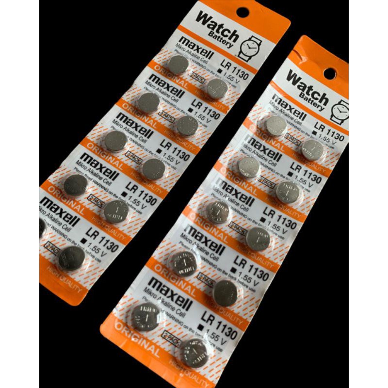 Batre maxell LR1130 satuan perlembar isi 10pcs