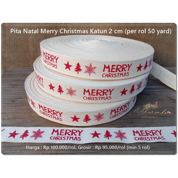 

GNATL-140 : Pita Natal Merry Christmas Katun 2 cm (per rol 50 yard)