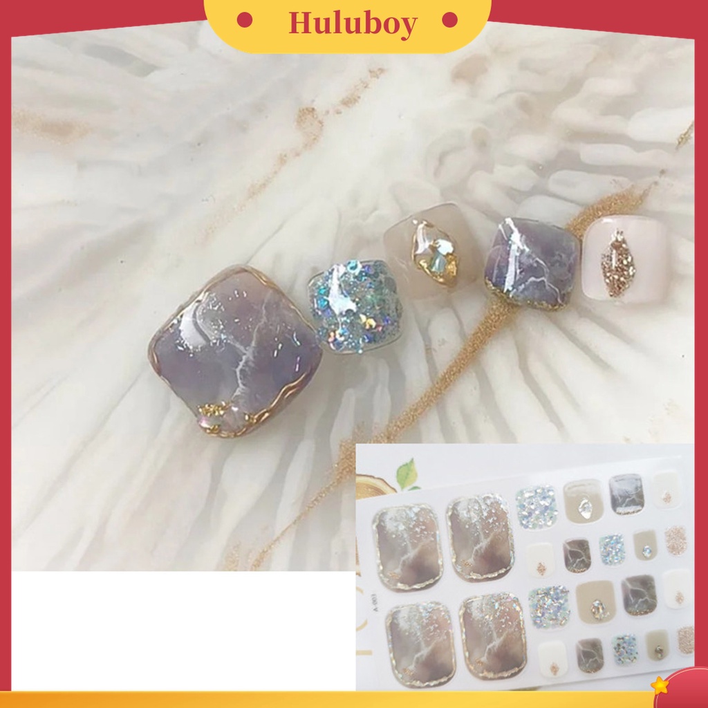 Huluboy Huluboy♡ Stiker Kuku Dengan Perekat Untuk Dekorasi Nail Art Wanita