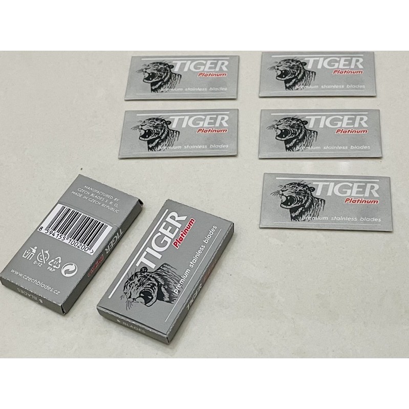 Pisau Silet Tiger Platinum - Safety Razor Blades Made Czech 20 Pack (100 pcs)