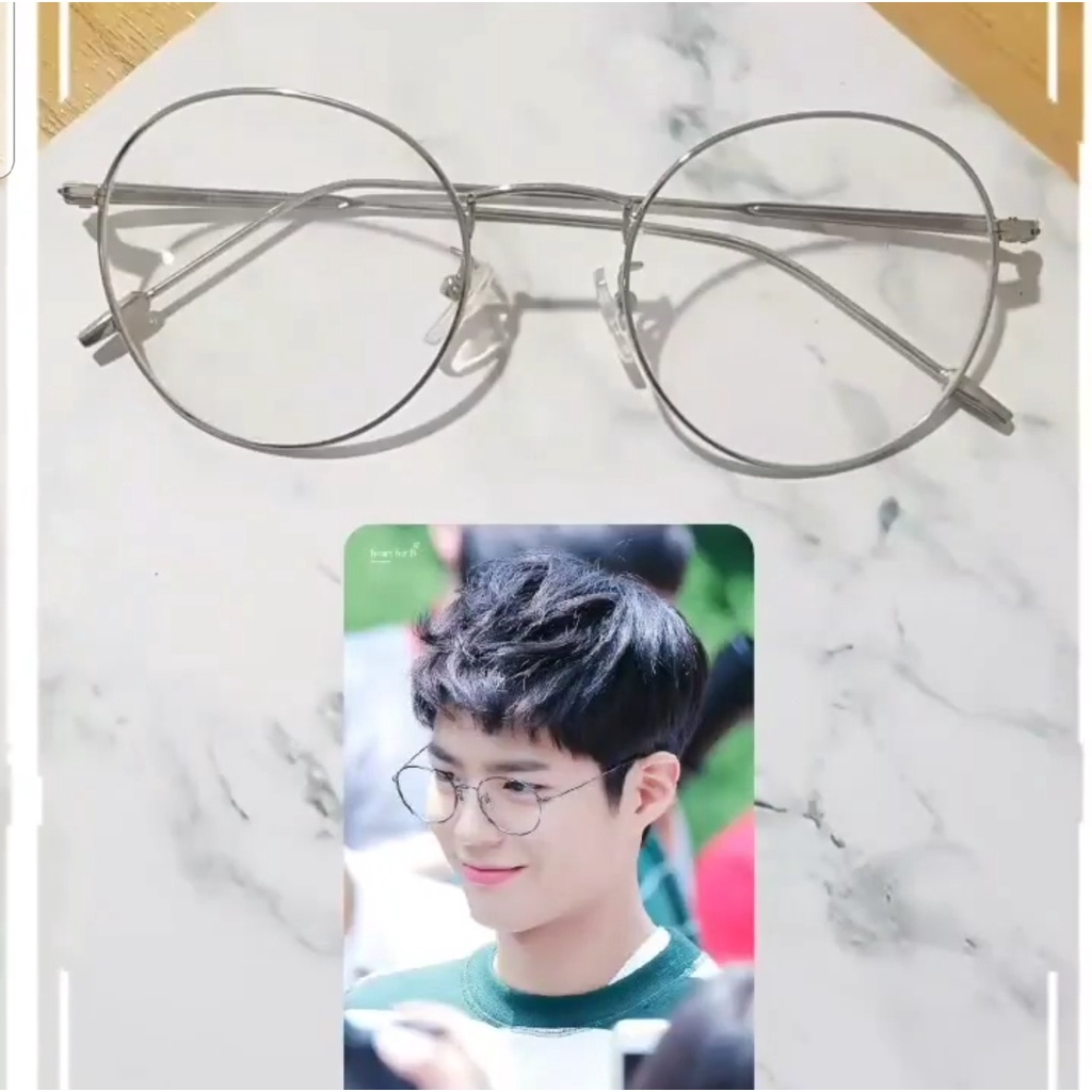 Kacamata Bulat Pria Wanita Frame Kacamata Korea Premium Minus Plus Antiradiasi Kacamata Baca Progres