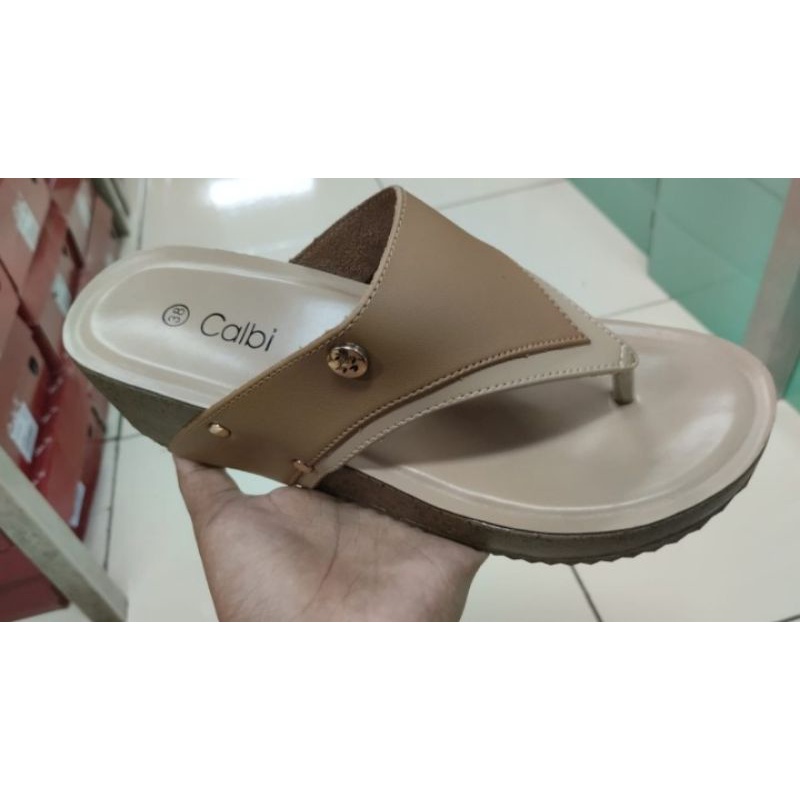 calbi sandal wedges 100 % ORI