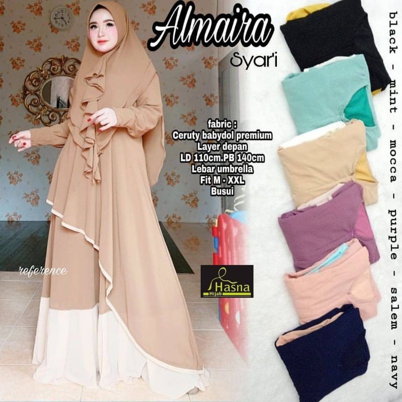 PROMO !!! BISA COD/ALMAIRA SYARI / baju muslim 2021/ dress cantik / gamis murah