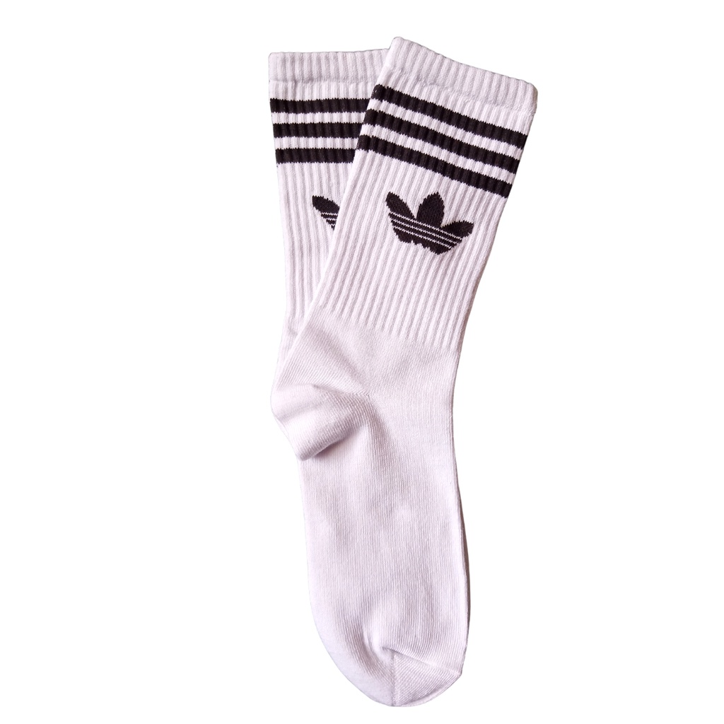 [BIG SALE] Kaos Kaki Motif Skate Oldschool - Mohaki Official-Adidas Putih Hitam